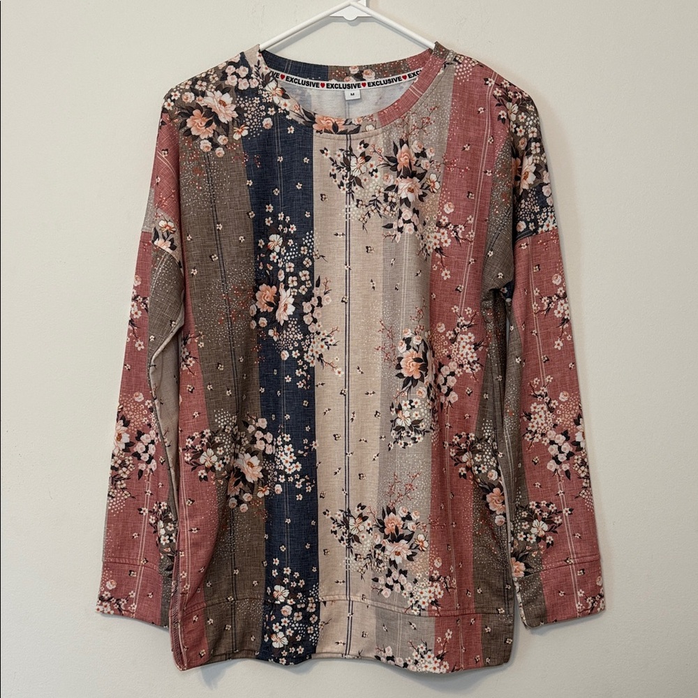 Exclusive (boutique brand) Women’s‎ Floral Long Sleeve Blouse Size Medium
